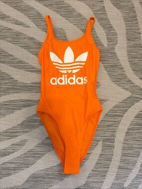 Adidas orange one piece swimsuit